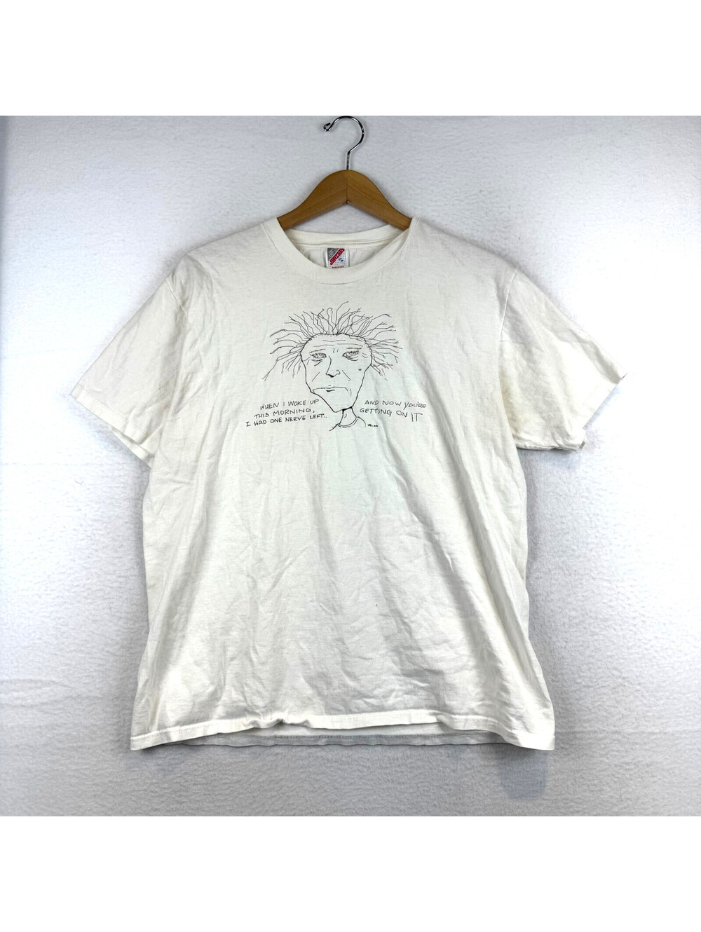 Vintage 1988 Jerzees XL Made in USA Graphic Shirt Single Stitch 80s 90s